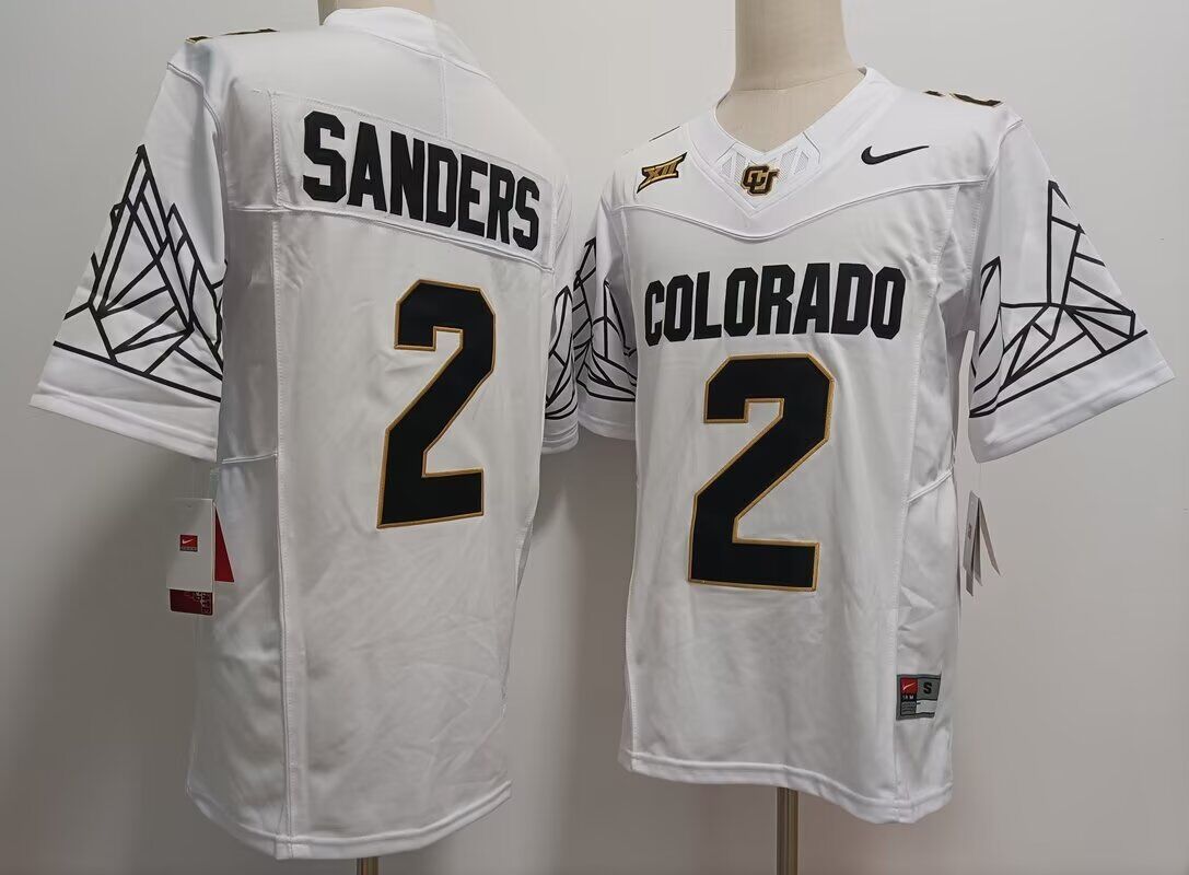 Men Colorado Buffaloes #2 Sanders white 2024 NCAA Nike jersey->ncaa teams->NCAA Jersey